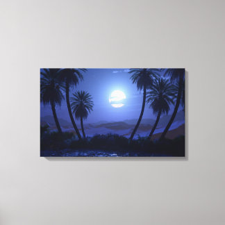 Oase (Blauwe Maan) Canvas Afdruk
