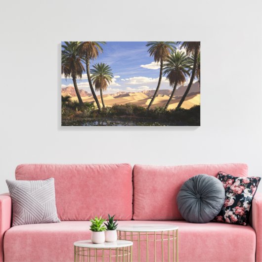Oase (dag) canvas afdruk (Insitu (Woonkamer))