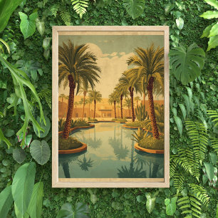 Oase Dromen – Vintage Egypte Reizen  Poster