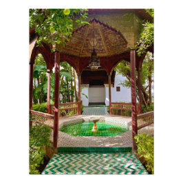 Oase in de Medina - Marrakech, Marokko Foto Afdruk