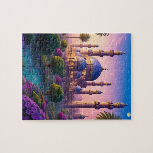 Oase van de Minaret Castle Jigsaw Puzzel (Horizontaal)