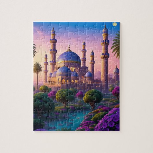 Oase van de Minaret Castle Jigsaw Puzzel (Verticaal)