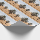 Oase van de woestijn: Sahara Palms Landschap. Cadeaupapier (Hoek)