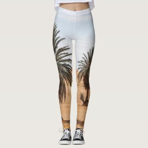 Oase van de woestijn: Sahara Palms Landschap. Leggings