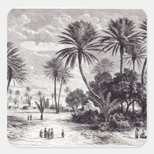 Oase van Gafsa: Tunis Vierkante Sticker (Voorkant)