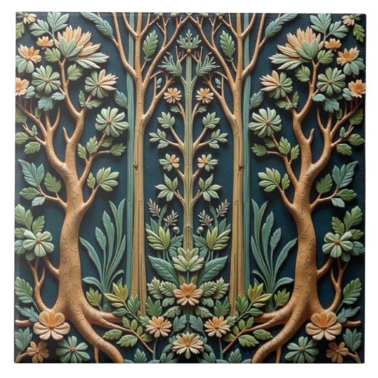 oase van het diepe woud tegeltje (Voorkant)