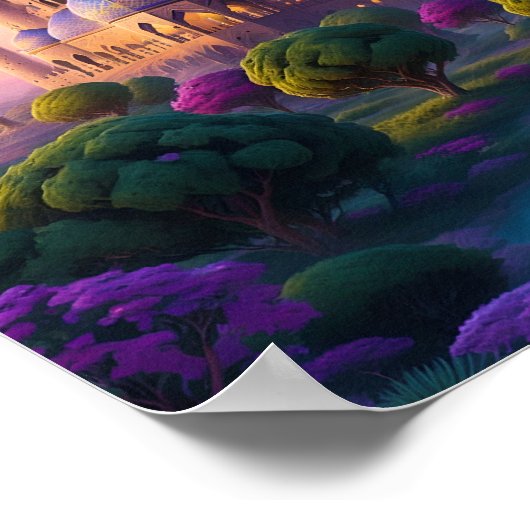 Oase van het kasteel van Minaret Poster (Hoek)