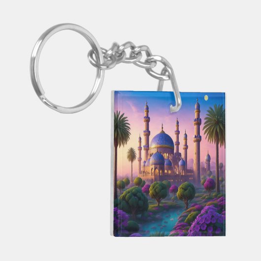 Oase van het kasteel van Minaret Sleutelhanger (Voorkant Links)