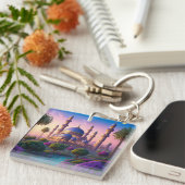 Oase van het kasteel van Minaret Sleutelhanger (Voorkant Rechts)