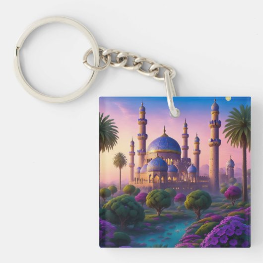 Oase van het kasteel van Minaret Sleutelhanger (Voorkant)