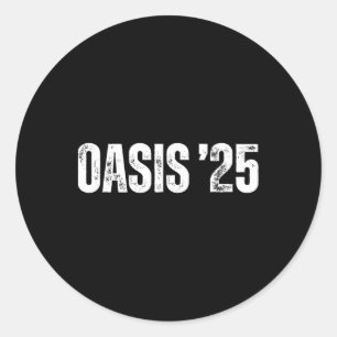 Oasis 25 2025 Vakantie Californië Vintage Retro Zo Ronde Sticker