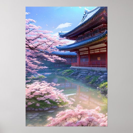 Oasis achter de tempel poster (Voorkant)