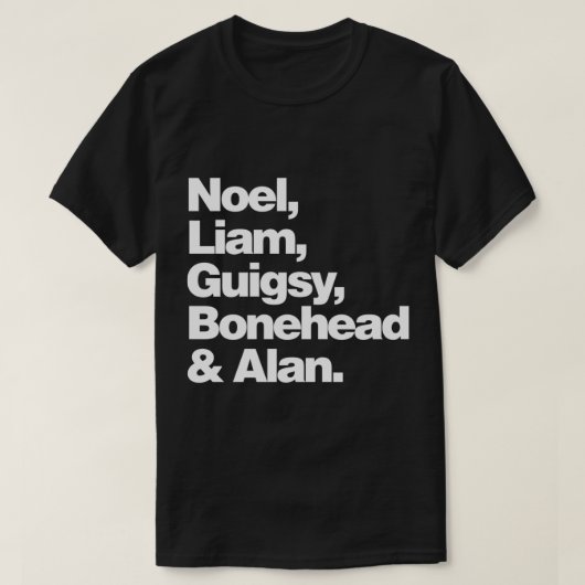 Oasis Band Members Classic T-Shirt (Design voorkant)