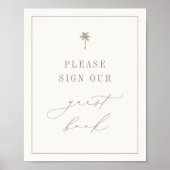 OASIS Beach Guest Book Sign Poster (Voorkant)