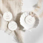 OASIS Beach Minimalist Wedding Dank u Bedankjes Labels