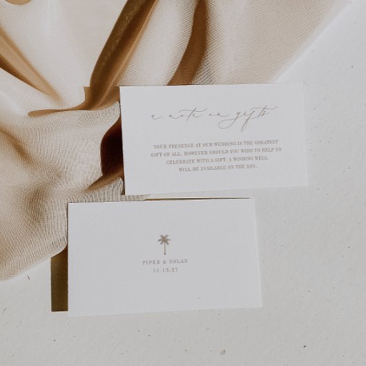 OASIS Beach Wedding Een notitie over geschenken Informatiekaartje