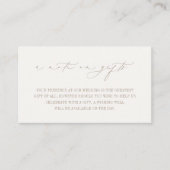 OASIS Beach Wedding Een notitie over geschenken Informatiekaartje (Voorkant)