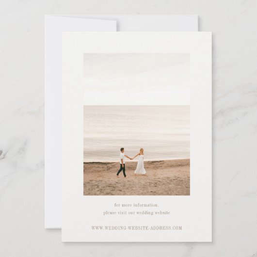 OASIS Beach Wedding Photo Save The Date (Achterkant)