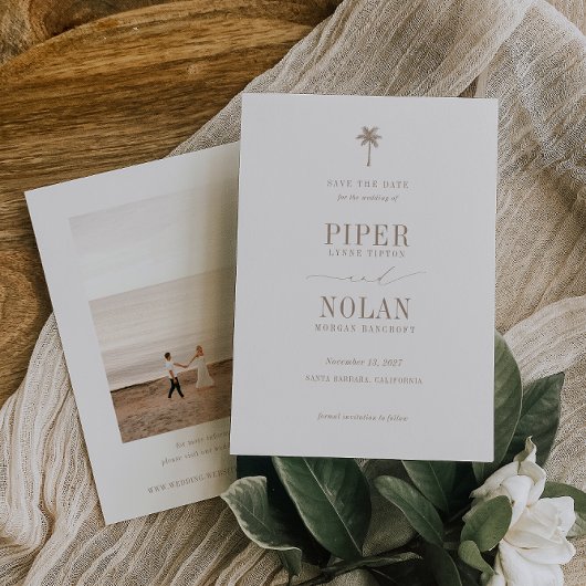 OASIS Beach Wedding Photo Save The Date