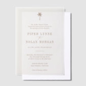 OASIS Beach Wedding  Vellum Uitnodigingen (Offset)