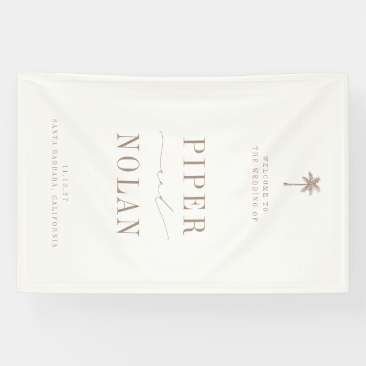 OASIS Beach Wedding Welcome Spandoek (Horizontaal)