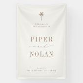 OASIS Beach Wedding Welcome Spandoek (Verticaal)