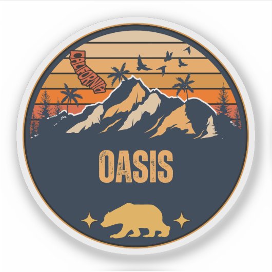 Oasis, Californië Sticker (Voorkant)