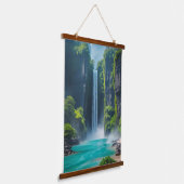 Oasis Cascade - Exotische waterval Hangend Wandkleed (Gebogen)