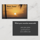 Oasis- grijs visitekaartje (Voorkant / Achterkant)