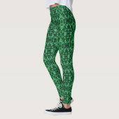 Oasis Groen Abstracte Alcohol Ink Kunst Leggings (Links)
