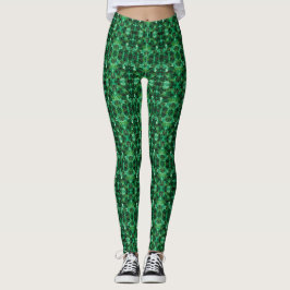 Oasis Groen Abstracte Alcohol Ink Kunst Leggings