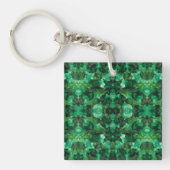 Oasis Groen Abstracte Alcohol Ink Kunst Sleutelhanger (Voorkant)