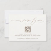 OASIS Minimalist Wedding QR-code RSVP Kaartje (Voorkant)