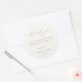 OASIS Minimalist Wedding Thank You Ronde Sticker (Envelop)