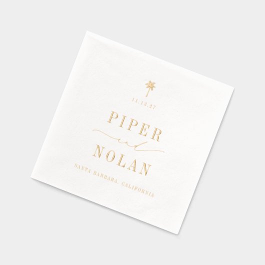 OASIS Modern Minimalist Wedding Folie Servetten (Links)