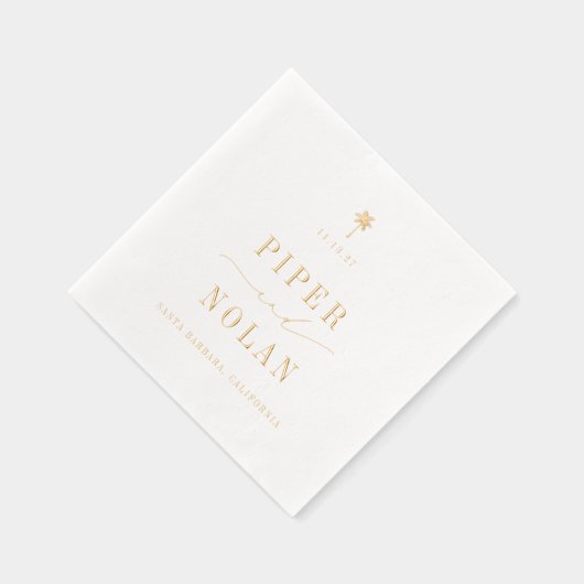 OASIS Modern Minimalist Wedding Folie Servetten (Rechts)