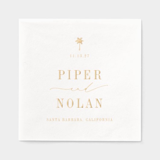 OASIS Modern Minimalist Wedding Folie Servetten (Voorkant)