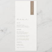 OASIS Modern Wedding Place Card Menu (Voorkant)