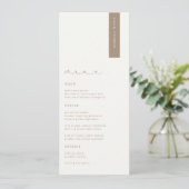OASIS Modern Wedding Place Card Menu (Staand voorkant)