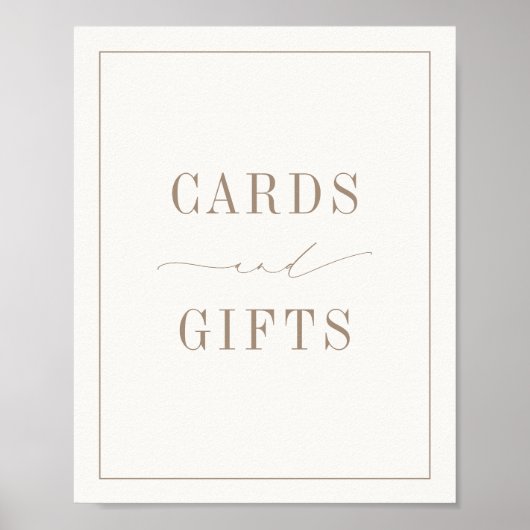 OASIS Neutral Taupe Cards and Gifts Poster (Voorkant)