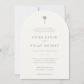 OASIS Palm Tree Huwelijksuitnodiging Kaart (Voorkant)