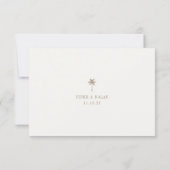 OASIS Palm Tree Meal Choice Wedding RSVP Kaartje (Achterkant)