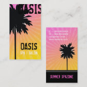 OASIS PALM TREE PINK OOK VISITEKAARTJE (Voorkant / Achterkant)