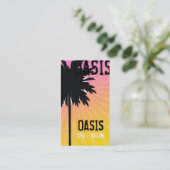 OASIS PALM TREE PINK OOK VISITEKAARTJE (Staand voorkant)