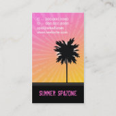 OASIS PALM TREE PINK OOK VISITEKAARTJE (Achterkant)