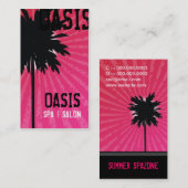 OASIS PALM TREE PINK VISITEKAARTJE (Voorkant / Achterkant)