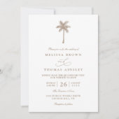 OASIS Palmboom Minimalistische Elegante QR-code Hu Kaart (Voorkant)