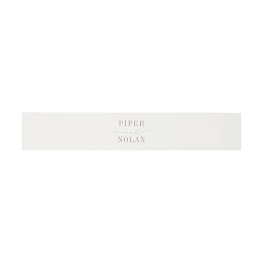 OASIS Sandy Taupe Minimalist  Uitnodigingen Wikkel (Vlak)