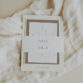 OASIS Sandy Taupe Minimalist  Uitnodigingen Wikkel