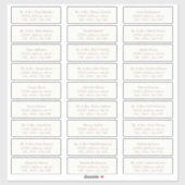 OASIS Taupe Guest Address Labels (Vel)